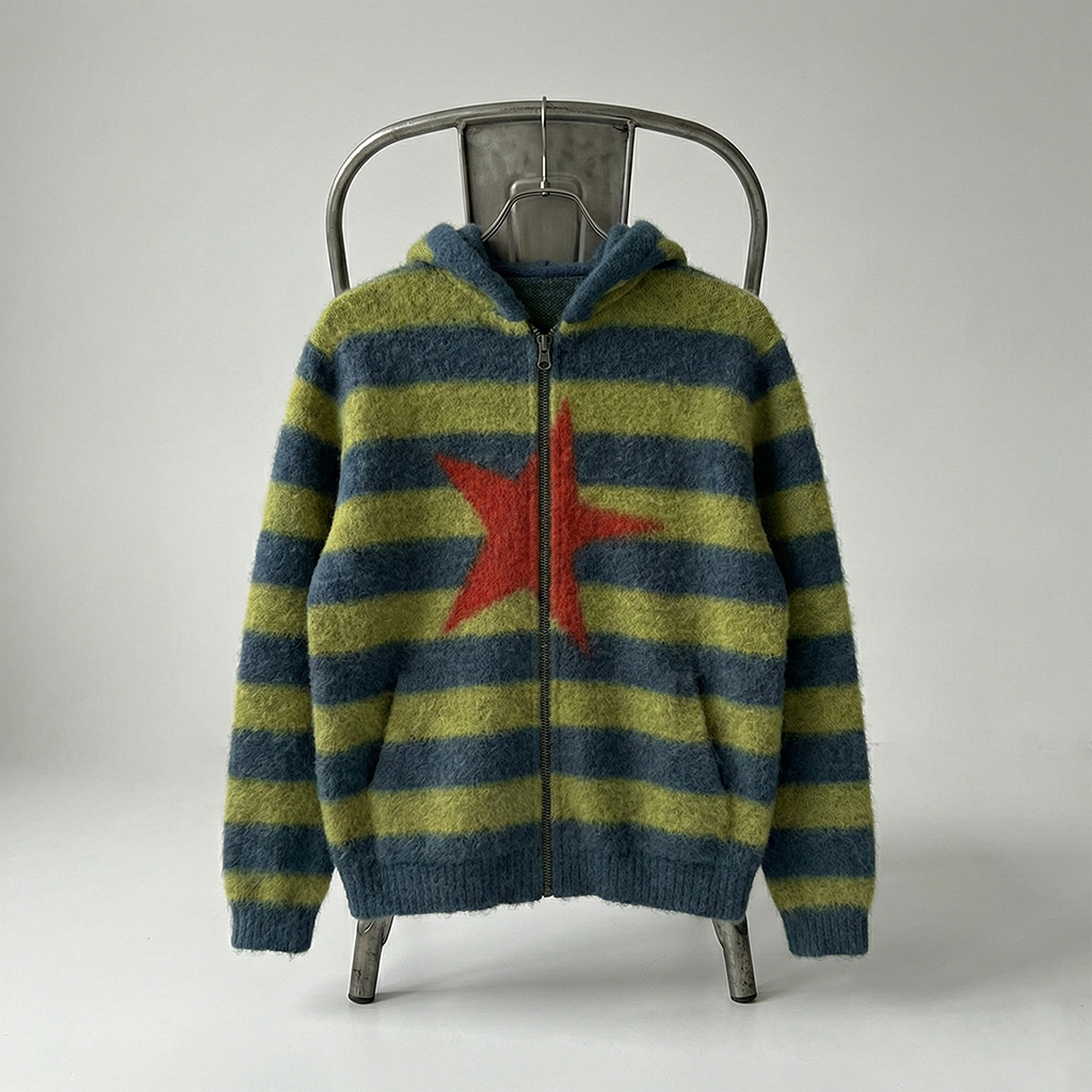 Private label streetwear manufacturer in Turkey producing a custom heavyweight zip-up hoodie for European brands